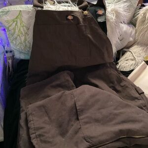Dickies Dark Brown Overalls with Logo